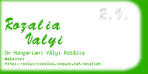 rozalia valyi business card