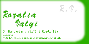 rozalia valyi business card